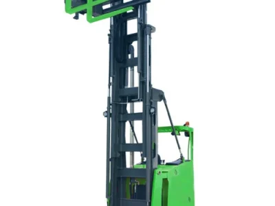 Seated Type 3 Way Pallet Stacker VNA Forklift – 1.5 Ton, 4.5–10m Lift